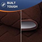 OLANLY Indoor Door Mat, 32x20, Dirt Resistant and Absorbent, Sturdy Non-Slip Rubber Backing, Easy to Clean, Washable Low-Profile Doormat for Entryway, Dark Brown