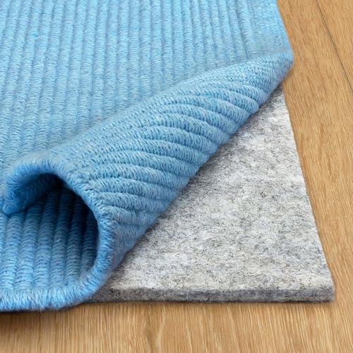 RUGPADUSA - Basics - 8' Square - 1/4" Thick - 100% Felt - Protective Cushioning Rug Pad - Safe for All Floors and Finishes Including Hardwoods