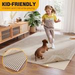 Jorvila Non-Slip Rug Pad Gripper 2x10 Feet, Anti Skid Mat for Kitchen Hallway Runner Rug, Keep Rugs in Position and Safe, Thick Cushioned Carpet Pad for Hardwood Floors Protection