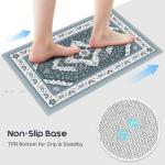 ArtyCozy 3-Piece Boho Washable Kitchen Runner Rug Sets, Soft Faux Wool Carpet Runners with Non-Slip Backing, Stain & Water Resistant Long Mats for Hallway, Laundry, 20"x32" + 20"x48" + 20"x59", Grey