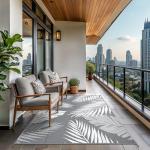 GENIMO 5' x 8' Waterproof Outdoor Reversible Rug