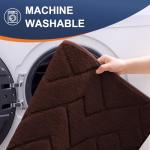 OLANLY Indoor Door Mat, 32x20, Dirt Resistant and Absorbent, Sturdy Non-Slip Rubber Backing, Easy to Clean, Washable Low-Profile Doormat for Entryway, Dark Brown