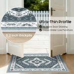 ArtyCozy 3-Piece Boho Washable Kitchen Runner Rug Sets, Soft Faux Wool Carpet Runners with Non-Slip Backing, Stain & Water Resistant Long Mats for Hallway, Laundry, 20"x32" + 20"x48" + 20"x59", Grey