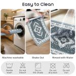 ArtyCozy 3-Piece Boho Washable Kitchen Runner Rug Sets, Soft Faux Wool Carpet Runners with Non-Slip Backing, Stain & Water Resistant Long Mats for Hallway, Laundry, 20"x32" + 20"x48" + 20"x59", Grey
