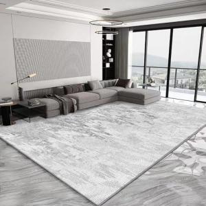 Grey Area Rug, Large Area Rug, Non Slip Outdoor Rug, Washable Area Rug and Mats, Oblong Modern Area Rug for Living Room Bedroom Dining Room Indoor Outdoor Carpet