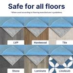 RUGPADUSA - Basics - 8' Square - 1/4" Thick - 100% Felt - Protective Cushioning Rug Pad - Safe for All Floors and Finishes Including Hardwoods