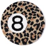 Dripykiaa Cheetah 8 Ball Rug Room Decor 24" Round Leopard Print Room Decor, Soft Plush Area Rug for Trendy Bedroom, Living Room, Dorm, Modern Aesthetic Home Accents for Women & Teens