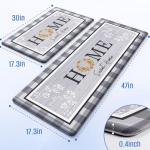 SofterCharm Kitchen Rugs, 2 PCS Kitchen Mats for Floor, Cushioned Non-Slip Anti Fatigue Mats for Kitchen Floor, Kitchen Runner Rugs for Standing Desk, Office, Laundry (17.3’’ x 30’’ + 17.3’’ x 47.2’’)
