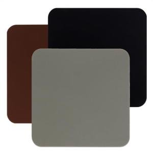 Mini Skater 3pcs Silicone Bar Coaster Square Modern Cup Drink Mat Plate Creative Rug Mug Pad for Table Countertop Desk Cold Hot Drink Coffee Tea Kitchen Home Decor,3.93in (Black & Brown & Gray)