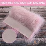 WLLHYF 10 Inches Mini Square Faux Fur Rug， Small Fluffy Area Rug Cushion for Living Room Sofa Bedroom Floor Soft Square Chair Cover Seat Pad Nail Mat for Photographing Background of Jewelry