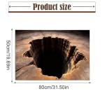 Bottomless 3D Optical Illusion Rug Hole, Floor Rugs That Looks Like A Hole, Front Door Mat Indoor Outdoor Entrance, Non-Slip Doormat for Bedroom, Living Room, Porch, Patio Porch Entryway (40x60cm)