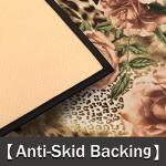 Bardic Leopard Skin Half Round Front Porch Door Mat, Animal Tiger Print Semicircular Non-Slip Floor Mat Entry Area Rug for Indoor Outdoor