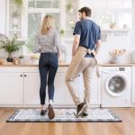 SofterCharm Kitchen Rugs, 2 PCS Kitchen Mats for Floor, Cushioned Non-Slip Anti Fatigue Mats for Kitchen Floor, Kitchen Runner Rugs for Standing Desk, Office, Laundry (17.3’’ x 30’’ + 17.3’’ x 47.2’’)