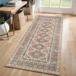 2x6 Runner Rug Kitchen Washable: Oriental Indoor Hallway Runners with Non Slip Backing Floor Mat for Entryway Door Low Pile Thin Carpet for Bedroom Bathroom Living Room Bedside Brick