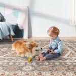 2x6 Runner Rug Kitchen Washable: Oriental Indoor Hallway Runners with Non Slip Backing Floor Mat for Entryway Door Low Pile Thin Carpet for Bedroom Bathroom Living Room Bedside Brick