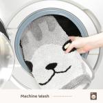 Molesun Cute Cat Bath Mat, Plush Microfiber Bathroom Rug Water Absorbent Bath Rug Non-Slip Soft Shower Rug Thick Shaggy Animal Floor Mats, Machine Washable, Cat, 18" x 30"