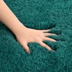 AROGAN Shag 2x6 Runner Rug for Bedroom, Washable Rugs Runners with Memory Foam for Hallways, Entryway Indoor Fluffy Throw Rug for Beside Living Room Kids Girls Nursery Dorm, Teal Green