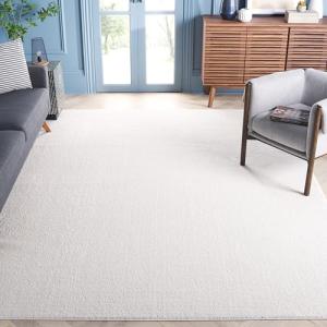 SAFAVIEH Area Rug 8x10 - Melody Collection - Large - Ivory, Solid Pattern, Non-Shedding & Easy Cleaning, Ideal for Living Room, Bedroom, Office, Dining Space Room (MEL108A)