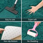 AROGAN Shag 2x6 Runner Rug for Bedroom, Washable Rugs Runners with Memory Foam for Hallways, Entryway Indoor Fluffy Throw Rug for Beside Living Room Kids Girls Nursery Dorm, Teal Green