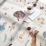 Rugcomf Door Mat Indoor Entrance 2x3 Rug Machine Washable Boho Floral Animal Cat Small Area Rug Non-Slip Low Pile Throw Rugs for Entryway Kitchen Front Door Indoor Entrance Entry Kids Room, Beige