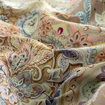 Get Bed Ready Boho Paisley Medallion Duvet Cover Set Traditional Antique Rug Vintage Damask Bohemian Pattern Bedding Elegant Boteh Tapestry Egyptian Cotton (Tan, King)