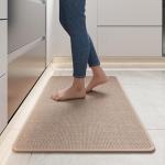 YDKGL Kitchen Rugs and Mats Non Slip Washable, Absorbent Runner Rugs for Kitchen, Front of Sink, Kitchen Mats for Floor，Easy to Clean and Maintain Kitchen Floor mat(Brown, 17"x30")