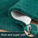 AROGAN Shag 2x6 Runner Rug for Bedroom, Washable Rugs Runners with Memory Foam for Hallways, Entryway Indoor Fluffy Throw Rug for Beside Living Room Kids Girls Nursery Dorm, Teal Green