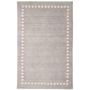 SAFAVIEH Area Rug 8x10 - Kids Collection - Large - Grey, Handmade Wool, Polka Dot Border Pattern, Ideal for Bedroom, Playroom, Nursery, Boys & Girls Room (SFK802F)