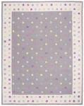 SAFAVIEH Area Rug 8x10 - Kids Collection - Large - Grey & Multi, Handmade Wool, Polka Dot Pattern, Ideal for Bedroom, Playroom, Nursery, Boys & Girls Room (SFK101F)
