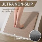 YDKGL Kitchen Rugs and Mats Non Slip Washable, Absorbent Runner Rugs for Kitchen, Front of Sink, Kitchen Mats for Floor，Easy to Clean and Maintain Kitchen Floor mat(Brown, 17"x30")