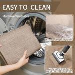 YDKGL Kitchen Rugs and Mats Non Slip Washable, Absorbent Runner Rugs for Kitchen, Front of Sink, Kitchen Mats for Floor，Easy to Clean and Maintain Kitchen Floor mat(Brown, 17"x30")