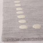 SAFAVIEH Area Rug 8x10 - Kids Collection - Large - Grey, Handmade Wool, Polka Dot Border Pattern, Ideal for Bedroom, Playroom, Nursery, Boys & Girls Room (SFK802F)