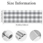 Aoczes Buffalo Plaid Runner Rug 2x6 Feet Grey and White Checkered Runner Rug Cotton Woven Farmhouse Floor Mat Washable Rugs for Hallway Kitchen Laundry Bedroom Living Room
