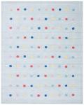 SAFAVIEH Area Rug 8x10 - Kids Collection - Large - Grey, Handmade Wool, Polka Dot Pattern, Ideal for Bedroom, Playroom, Nursery, Boys & Girls Room (SFK803F)