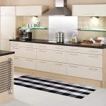 LEVINIS Buffalo Check Kitchen Rug Black and White Runner Rugs for Living Room/Bedroom, Cotton Gingham Hand-Woven Checkered Kitchen Rug Runner, 70.8''x23.6''