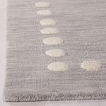 SAFAVIEH Area Rug 8x10 - Kids Collection - Large - Grey, Handmade Wool, Polka Dot Border Pattern, Ideal for Bedroom, Playroom, Nursery, Boys & Girls Room (SFK802F)