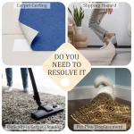 12Pcs Rug Tape, Premium Carpet Tape, Non-Slip Rug Tape for Rugs, No Residue Keep Rugs Flat for Hardwood Floors & Tiles (Black)