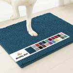 Muddy Mat® | Super Absorbent Door Mat Indoor, Microfiber Quick Dry Chenille Entryway Rug, Non-Slip Front Door Mat, Indoor Mats for Entryway, Machine Washable Pet Rug, Atlantic Blue 28"x18"
