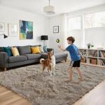 Fluffy Rug Shaggy Area Rug, Beige 2x4 Area Rugs for Bedroom, Small Bedside Rug