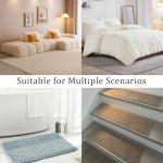 12Pcs Rug Tape, Premium Carpet Tape, Non-Slip Rug Tape for Rugs, No Residue Keep Rugs Flat for Hardwood Floors & Tiles (Black)