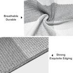 Aoczes Buffalo Plaid Runner Rug 2x6 Feet Grey and White Checkered Runner Rug Cotton Woven Farmhouse Floor Mat Washable Rugs for Hallway Kitchen Laundry Bedroom Living Room