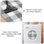 Aoczes Buffalo Plaid Runner Rug 2x6 Feet Grey and White Checkered Runner Rug Cotton Woven Farmhouse Floor Mat Washable Rugs for Hallway Kitchen Laundry Bedroom Living Room