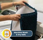 Muddy Mat® | Super Absorbent Door Mat Indoor, Microfiber Quick Dry Chenille Entryway Rug, Non-Slip Front Door Mat, Indoor Mats for Entryway, Machine Washable Pet Rug, Atlantic Blue 28"x18"