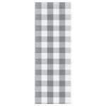 Aoczes Buffalo Plaid Runner Rug 2x6 Feet Grey and White Checkered Runner Rug Cotton Woven Farmhouse Floor Mat Washable Rugs for Hallway Kitchen Laundry Bedroom Living Room