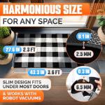 Busichka Black and White Checkered Rug – 27.5"x44.5" Buffalo Plaid Outdoor Rug – Durable Material, Easy-to-Clean, Trendy Pattern for Indoor and Outdoor Use