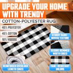 Busichka Black and White Checkered Rug – 27.5"x44.5" Buffalo Plaid Outdoor Rug – Durable Material, Easy-to-Clean, Trendy Pattern for Indoor and Outdoor Use