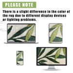 Green Bathroom Rug, Sage Green Leaves Rug, Soft Water Absorbent Non-Slip Washable Bath Mat for Bathroom, Tub and Floor, Botanical Shower Decor Carpet & Doormat, 18"x26"