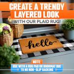 Busichka Black and White Checkered Rug – 27.5"x44.5" Buffalo Plaid Outdoor Rug – Durable Material, Easy-to-Clean, Trendy Pattern for Indoor and Outdoor Use