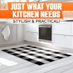 Busichka Black and White Checkered Rug – 27.5"x44.5" Buffalo Plaid Outdoor Rug – Durable Material, Easy-to-Clean, Trendy Pattern for Indoor and Outdoor Use