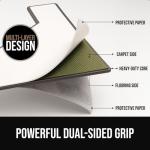 GORILLA GRIP Extra Wide Dual Sided Rug Gripper Pads, Holds Carpet in Place on Hardwood Floors and Tile, Removable Reusable Sticky Corner Grippers, Universal Fit Floor Pad for Under Area Rugs, 4 Pack